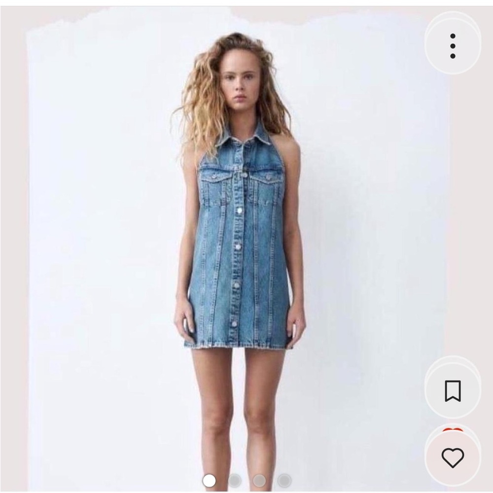 Zara Denim halter Dress